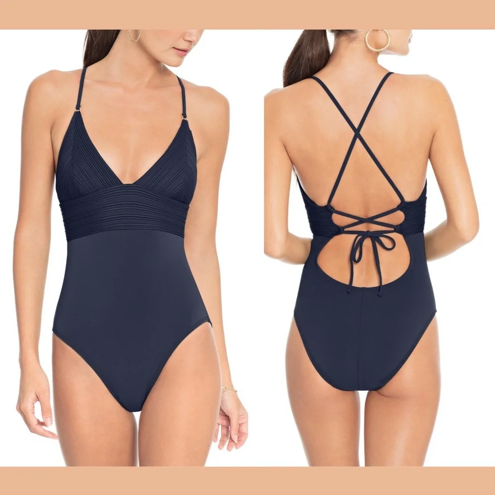 NWT $148‎ Robin Piccone Lily One-Piece Swimsuit